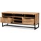 Baxton Studio Reid Industrial Oak Finished Wood and Black Metal 2-Drawer TV Stand 162-10294 - alternate 4
